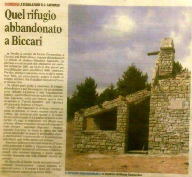 Biccari (FG): Rifugio Monte Cornacchia (tetto Dauno della Puglia)