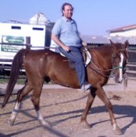 Fausto Antonucci a cavallo su Zorban